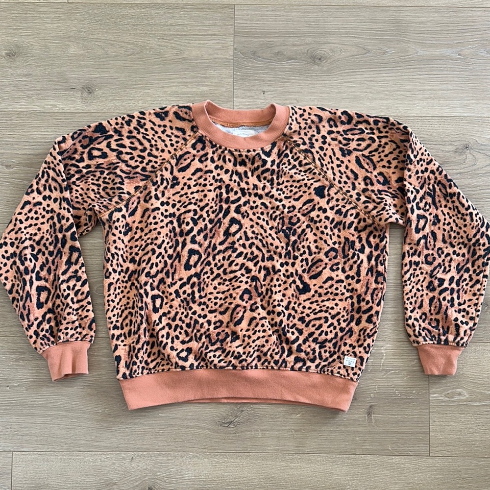 Billabong Brown and Black Leopard Print Hoodie